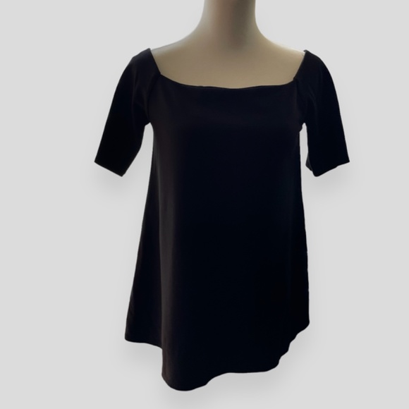 The Nines by Hatch Maternity Elbow Sleeve Off Shoulder Ponte Top Black Size S - Picture 5 of 5